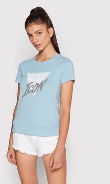 Guess Tričko 144 Modrá Regular Fit