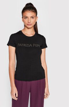 Patrizia Pepe Tričko CM1419/J013-K103 Čierna Regular Fit