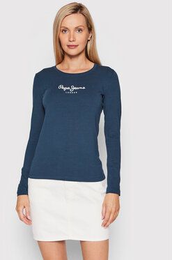 Pepe Jeans Blúzka New Virginia PL505203 Tmavomodrá Slim Fit