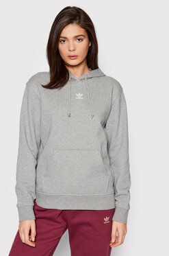 adidas Mikina Hoodie HF7512 Sivá Regular Fit