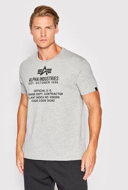 Alpha Industries Tričko Fundumental 118509 Sivá Regular Fit