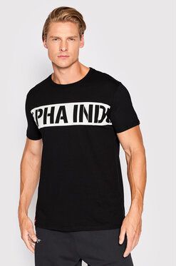 Alpha Industries Tričko Printed Stripe 118511 Čierna Regular Fit