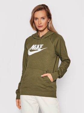 Nike Mikina Essential BV4126 Zelená Regular Fit