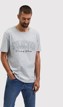 Selected Homme Tričko Bene 16085656 Sivá Regular Fit