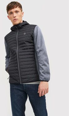 Jack&Jones Prechodná bunda Multi Quilted 12182242 Čierna Regular Fit