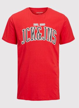 Jack&Jones Tričko Cemb 12211364 Červená Regular Fit