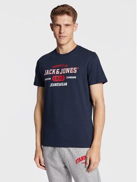 Jack&Jones Tričko Stamp 12211446 Tmavomodrá Regular Fit