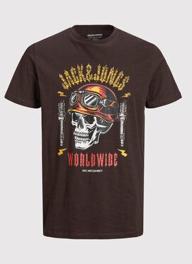 Jack&Jones Tričko Capitan 12216369 Hnedá Regular Fit