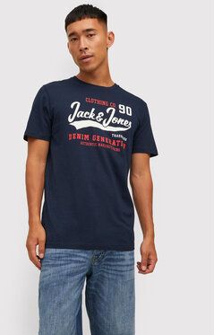Jack&Jones Tričko Logo 12210819 Tmavomodrá Regular Fit