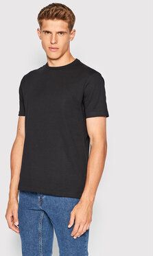Trussardi Tričko Logo Print 52T00630 Čierna Regular Fit