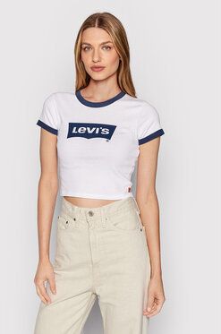 Levi's® Tričko Graphic Ringer A3523-0005 Biela Regular Fit