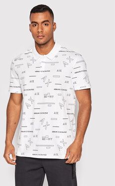 Armani Exchange Polokošeľa 6LZFAE ZJ9ZZ 21BD Biela Regular Fit