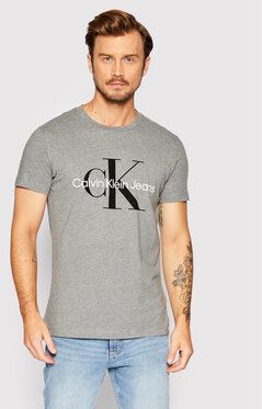 Calvin Klein Jeans Tričko J30J320935 Sivá Slim Fit