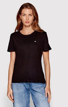 Tommy Jeans Tričko Soft Jersey DW0DW14616 Čierna Regular Fit