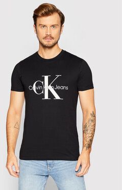 Calvin Klein Jeans Tričko J30J320935 Čierna Slim Fit