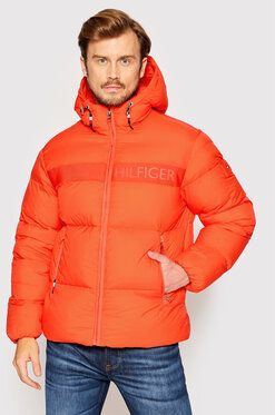 Tommy Hilfiger Vatovaná bunda High Loft MW0MW27679 Oranžová Regular Fit