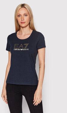 EA7 Emporio Armani Tričko 8NTT24 TJ2HZ 1554 Tmavomodrá Slim Fit
