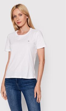 Tommy Jeans Tričko DW0DW14616 Biela Regular Fit