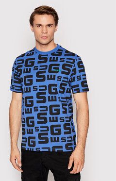 Guess Tričko All Over Logo Z2YI08 J1311 Modrá Regular Fit
