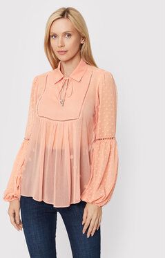Guess Blúzka W2YH53 WDW52 Ružová Relaxed Fit