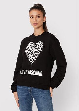 LOVE MOSCHINO Mikina W630654M 4055 Čierna Regular Fit