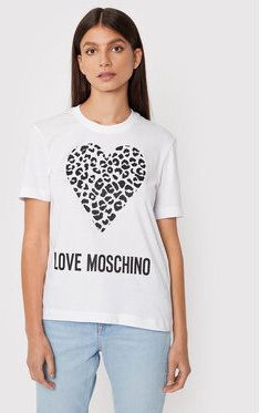 LOVE MOSCHINO Tričko W4H0627M 3876 Biela Regular Fit