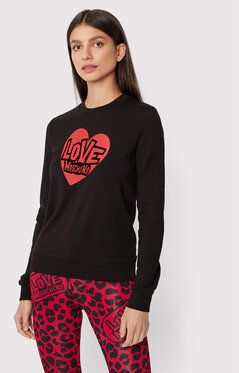 LOVE MOSCHINO Mikina W630224E 2374 Čierna Regular Fit