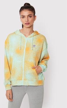 adidas Mikina Allover Print HL6612 Žltá Relaxed Fit