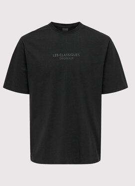 Only & Sons Tričko Lesclassiques 22023894 Čierna Regular Fit