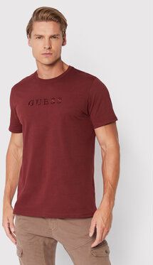 Guess Tričko M2BP47 K7HD0 Bordová Regular Fit