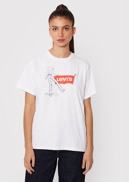 Levi's® Tričko Graphic Jet A0345-0032 Biela Loose Fit