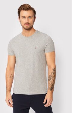Tommy Hilfiger Tričko Core Stretch MW0MW27539 Sivá Slim Fit