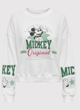 ONLY Mikina Mickey Mouse 15272197 Bordová Regular Fit