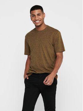 Only & Sons Tričko Dion 22017727 Hnedá Regular Fit