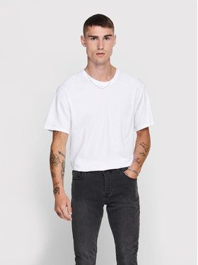Only & Sons Tričko Matt 22002973 Biela Regular Fit