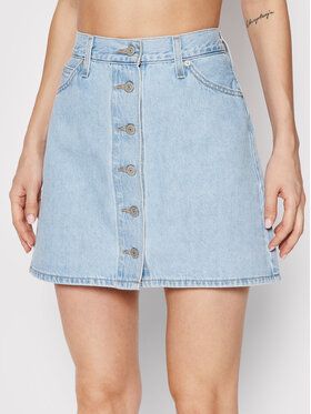 Levi's® Džínsová sukňa Buttonfront A3528-0001 Modrá Regular Fit