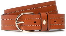 Tommy Hilfiger Dámsky opasok Th Timeless Belt Stiched 3.5 AW0AW12139 Hnedá