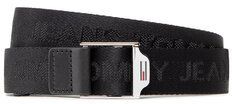 Tommy Jeans Dámsky opasok Tjw Ess Webbing Belt AW0AW11861 Čierna