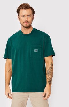 Lee Tričko Pocket L69QCO96 Zelená Loose Fit