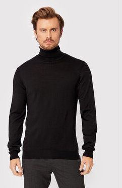 Casual Friday Rolák Konrad Merino 501483 Čierna Slim Fit