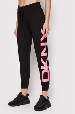 DKNY Sport Teplákové nohavice DP1P1947 Čierna Regular Fit