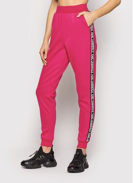 KARL LAGERFELD Teplákové nohavice Double Jersey 220W1031 Ružová Regular Fit