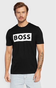 Boss Tričko Tiburt 292 50471696 Čierna Regular Fit