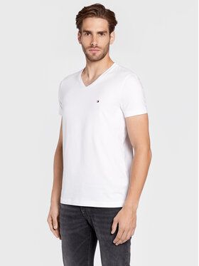 Tommy Hilfiger Tričko Core Stretch MW0MW27540 Biela Slim Fit