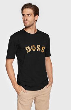 Boss Tričko Teego 1 50477617 Čierna Regular Fit