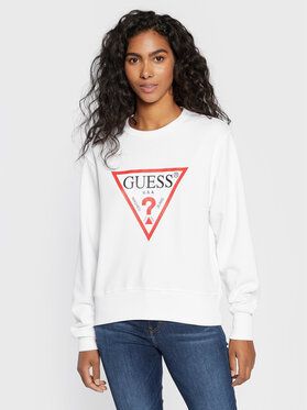 Guess Mikina Original W2YQ16 KBA10 Biela Regular Fit