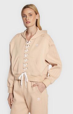 adidas Mikina Always Original HK5058 Béžová Relaxed Fit