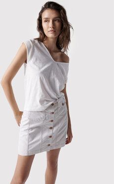Salsa Blúzka 126438 Biela Slim Fit