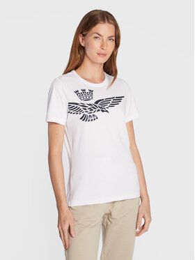 Aeronautica Militare Tričko 222TS1992DJ550 Biela Regular Fit