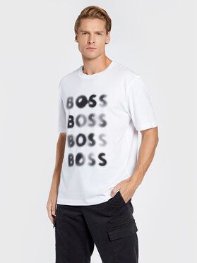 Boss Tričko Teetrury 2 50478776 Biela Relaxed Fit